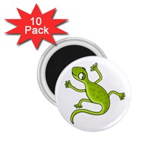 Green Lizard 1 75  Magnets (10 Pack)  by Valentinaart