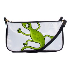 Green Lizard Shoulder Clutch Bags by Valentinaart