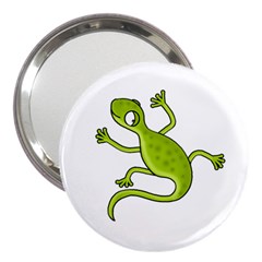 Green Lizard 3  Handbag Mirrors by Valentinaart