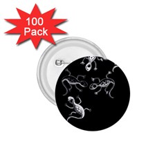 Black And White Lizards 1 75  Buttons (100 Pack)  by Valentinaart