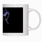 Blue decorative artistic lizards White Mugs Right