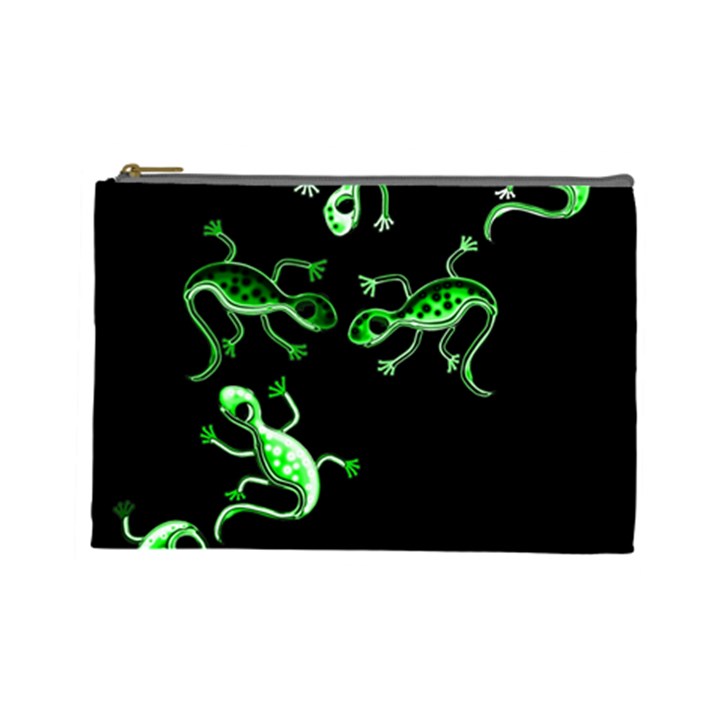 Green lizards Cosmetic Bag (Large) 