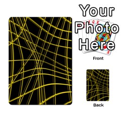 Yellow Abstract Warped Lines Multi-purpose Cards (rectangle)  by Valentinaart