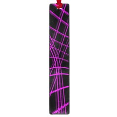 Purple And Black Warped Lines Large Book Marks by Valentinaart