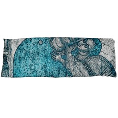 Mother Mary And Infant Jesus Christ  Blue Portrait Old Vintage Drawing Body Pillow Case (Dakimakura)