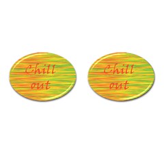 Chill Out Cufflinks (oval) by Valentinaart