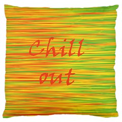 Chill Out Large Cushion Case (two Sides) by Valentinaart