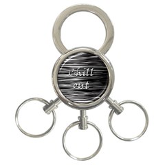 Black An White  chill Out  3-ring Key Chains by Valentinaart