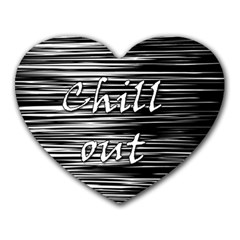 Black An White  chill Out  Heart Mousepads by Valentinaart