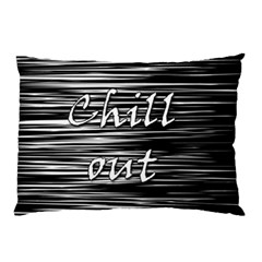 Black An White  chill Out  Pillow Case by Valentinaart