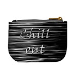 Black an white  Chill out  Mini Coin Purses Back