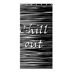 Black An White  chill Out  Shower Curtain 36  X 72  (stall)  by Valentinaart