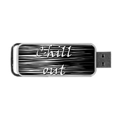 Black An White  chill Out  Portable Usb Flash (two Sides) by Valentinaart