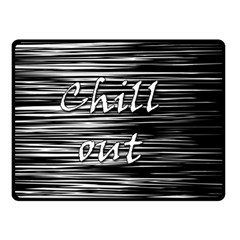 Black An White  chill Out  Double Sided Fleece Blanket (small) 