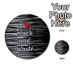 I love black and white 2 Multi-purpose Cards (Round)  Back 20