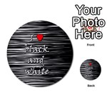 I love black and white 2 Multi-purpose Cards (Round)  Front 42