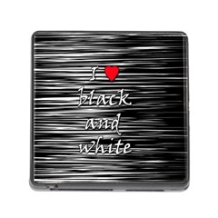 I Love Black And White 2 Memory Card Reader (square) by Valentinaart