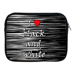 I Love Black And White 2 Apple Ipad 2/3/4 Zipper Cases by Valentinaart