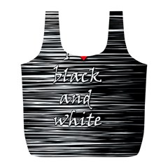 I Love Black And White 2 Full Print Recycle Bags (l)  by Valentinaart