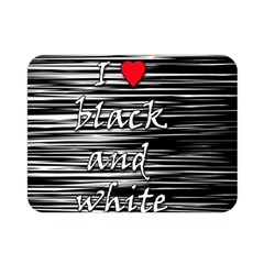 I Love Black And White 2 Double Sided Flano Blanket (mini)  by Valentinaart
