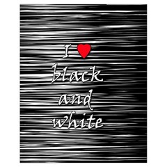 I Love Black And White 2 Drawstring Bag (small) by Valentinaart