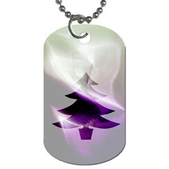 Purple Christmas Tree Dog Tag (two Sides) by yoursparklingshop