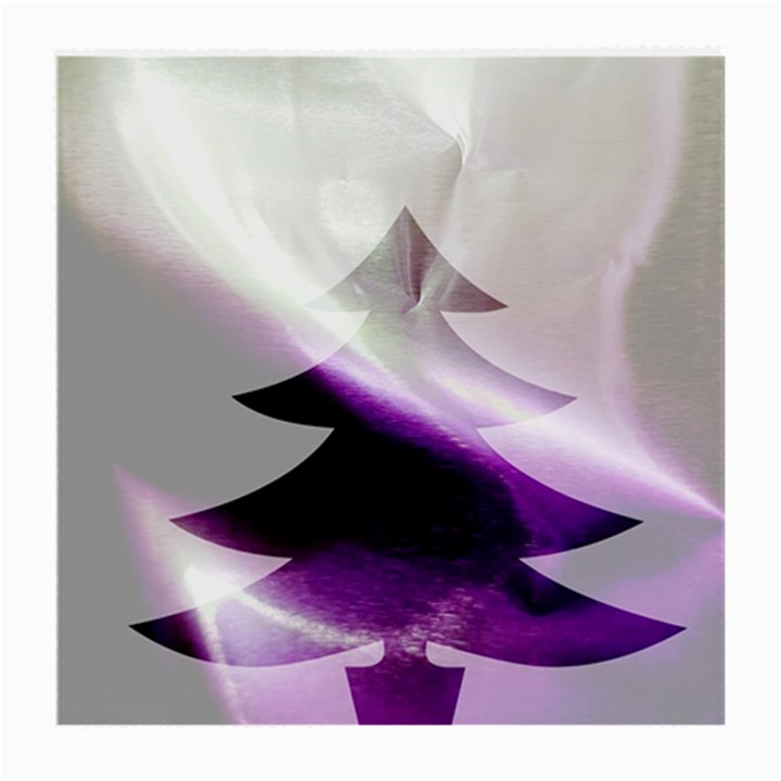 Purple Christmas Tree Medium Glasses Cloth (2-Side)