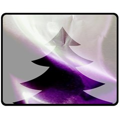 Purple Christmas Tree Fleece Blanket (medium)  by yoursparklingshop