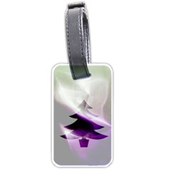 Purple Christmas Tree Luggage Tags (one Side) 