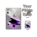 Purple Christmas Tree Playing Cards 54 (Mini)  Front - Spade2