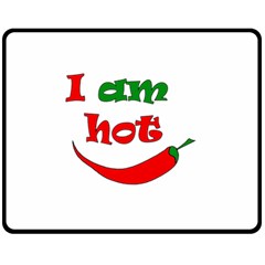 I Am Hot  Double Sided Fleece Blanket (medium)  by Valentinaart