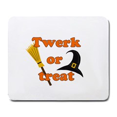 Twerk Or Treat - Funny Halloween Design Large Mousepads by Valentinaart