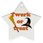 Twerk or treat - Funny Halloween design Star Ornament (Two Sides)  Back