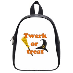 Twerk Or Treat - Funny Halloween Design School Bags (small)  by Valentinaart