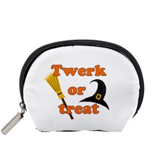 Twerk Or Treat - Funny Halloween Design Accessory Pouches (small)  by Valentinaart