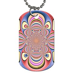 Pastel Shades Ornamental Flower Dog Tag (two Sides) by designworld65