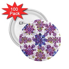 Stylized Floral Ornate Pattern 2.25  Buttons (100 pack) 