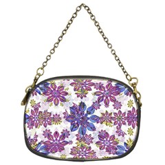 Stylized Floral Ornate Pattern Chain Purses (Two Sides) 