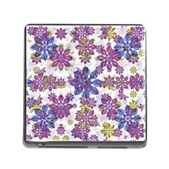 Stylized Floral Ornate Pattern Memory Card Reader (square) by dflcprints