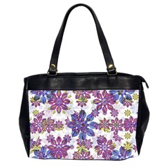 Stylized Floral Ornate Pattern Office Handbags (2 Sides) 