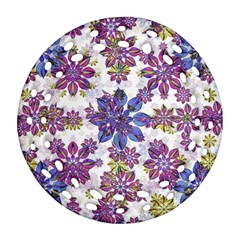 Stylized Floral Ornate Pattern Ornament (Round Filigree) 