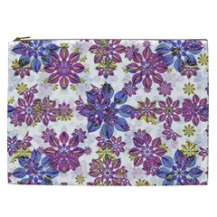 Stylized Floral Ornate Pattern Cosmetic Bag (XXL) 