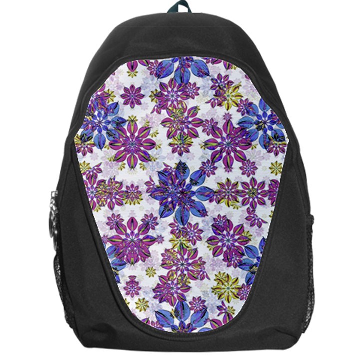 Stylized Floral Ornate Pattern Backpack Bag