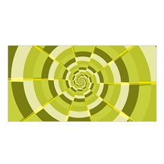 Crazy Dart Green Gold Spiral Satin Shawl by designworld65