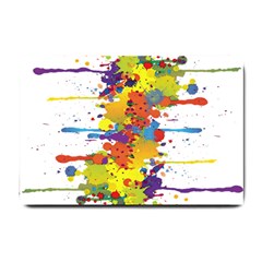 Crazy Multicolored Double Running Splashes Small Doormat 