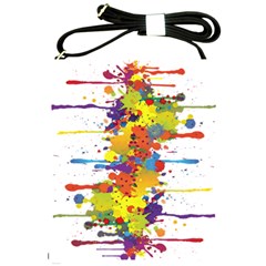 Crazy Multicolored Double Running Splashes Shoulder Sling Bags by EDDArt