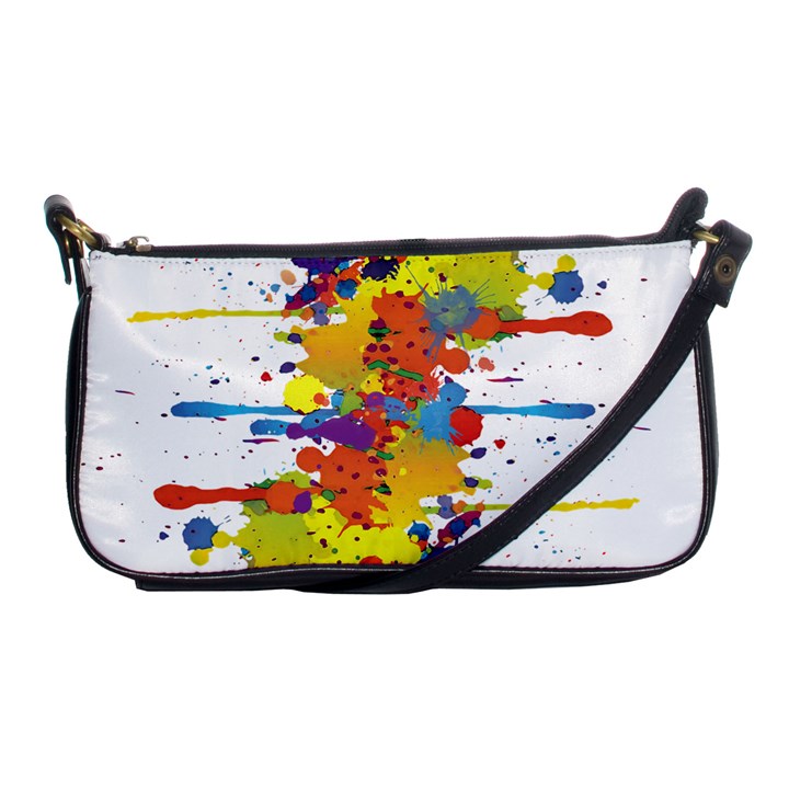 Crazy Multicolored Double Running Splashes Shoulder Clutch Bags