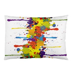 Crazy Multicolored Double Running Splashes Pillow Case (two Sides) by EDDArt