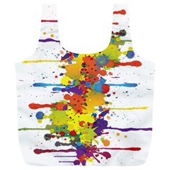 Crazy Multicolored Double Running Splashes Full Print Recycle Bags (l)  by EDDArt