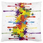 Crazy Multicolored Double Running Splashes Standard Flano Cushion Case (Two Sides) Back